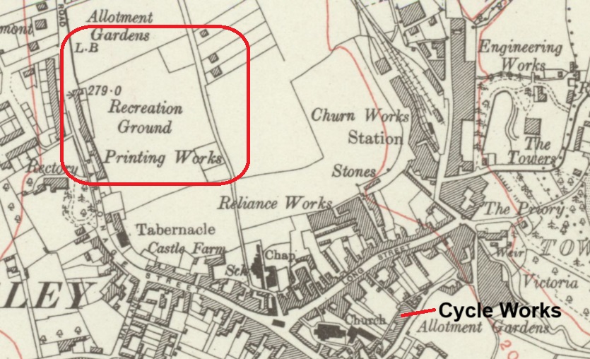 Gloucester - Dursley cricket ground : Map credit National Library of Scotland